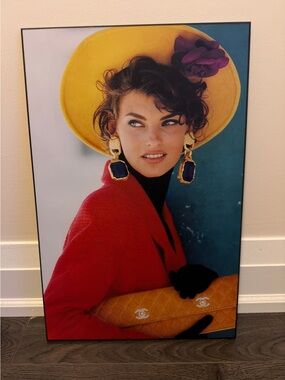 Chanel Linda Evangelista Fashion Wall Art